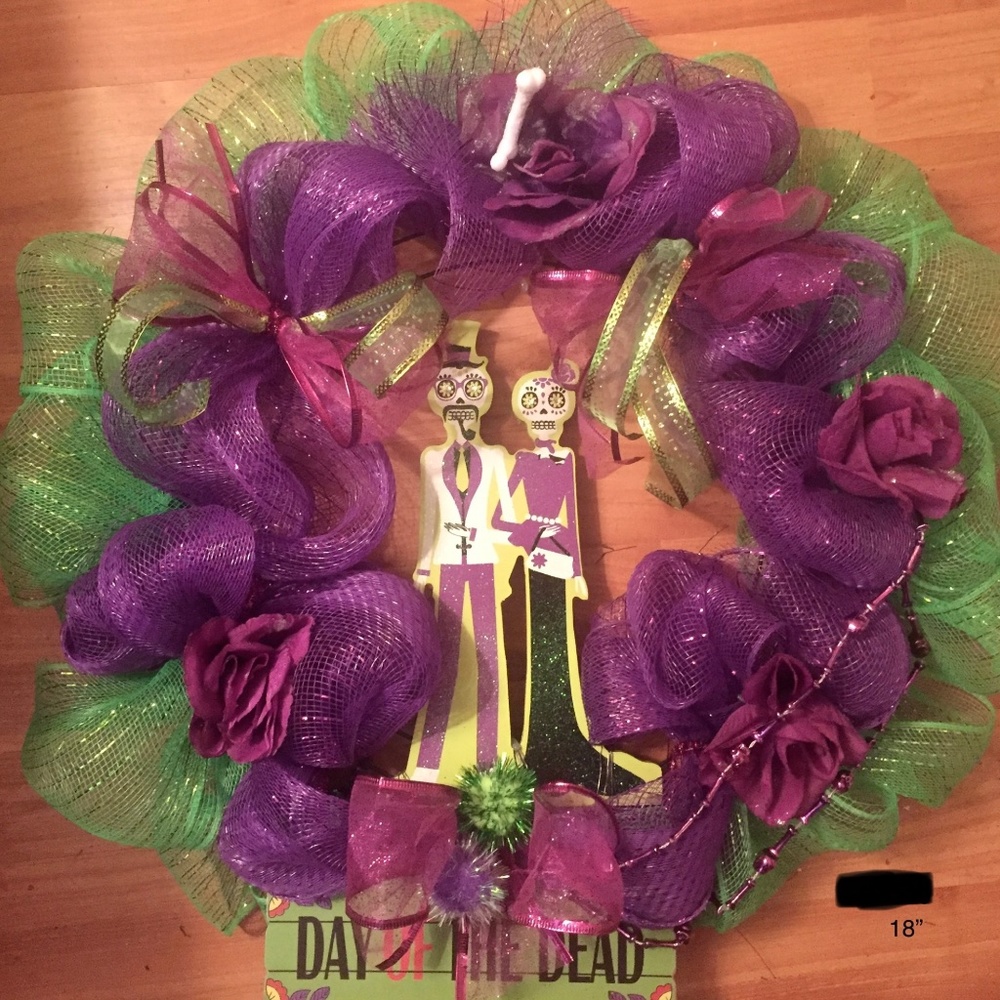 Day of the Dead Halloween wreath.